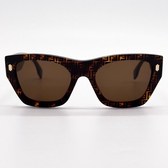 NEW FENDI SUNGLASSES FE40100I 55E HAVANA WOMEN EYEWEAR main image 4